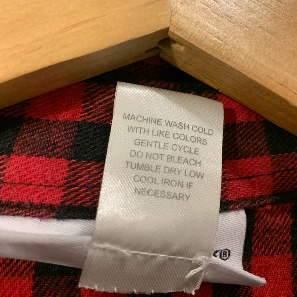 SERENGETI FLANNEL RED AND BLACK SHIRT 1X - Picture 4 of 4